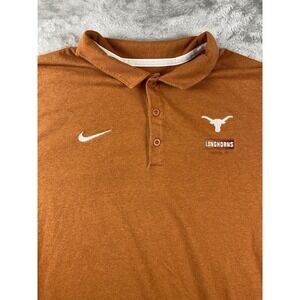 Nike Texas Longhorns Polo Shirt Mens XL Golf Casual Short Sleeve Cotton